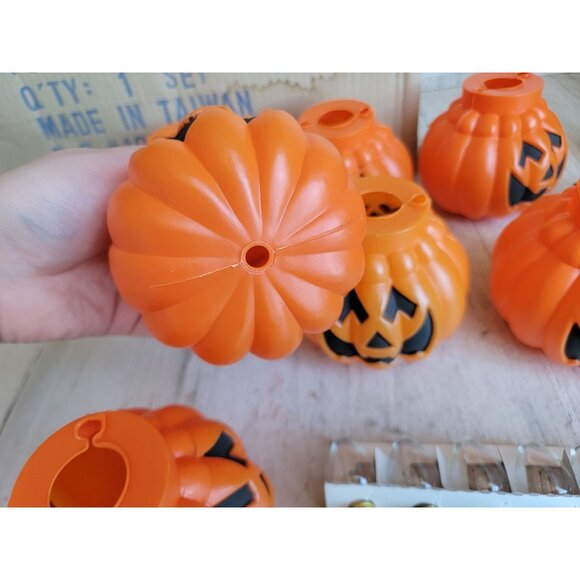Lillian Vernon outdoor pumpkin light set Halloween Jack O'Lantern decor vintage - Picture 10 of 10